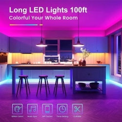 Bluetooth RGB Light Strip Set 50ft