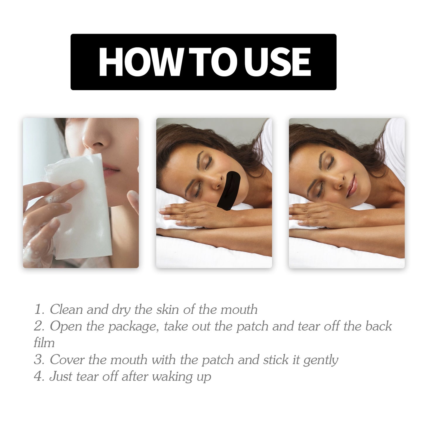 Eelhoe Anti-Snoring Patch Open Mouth Breathing Close Mouth Anti-Snoring Care For Sleeping Adults Anti-Snoring Patch