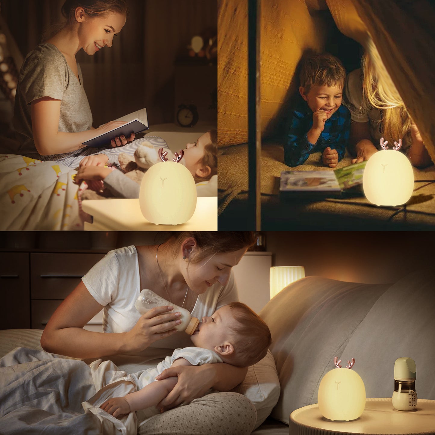 Baby Feeding, Adjustable, Creative, Rabbit, Elk Light, Silicone Light, Touch Light, Clap Light, Small Electric Light, Ambient Light, Night Light