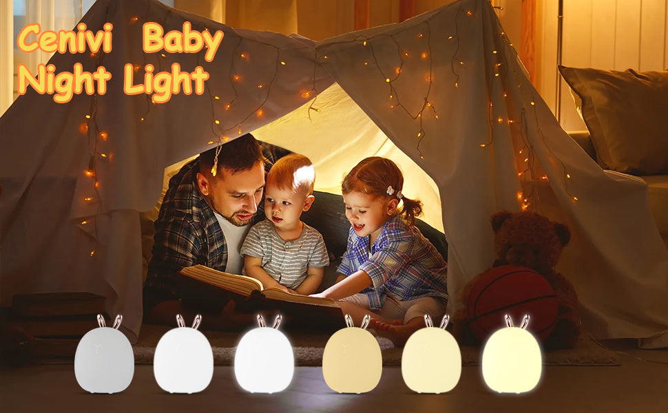 Baby Feeding, Adjustable, Creative, Rabbit, Elk Light, Silicone Light, Touch Light, Clap Light, Small Electric Light, Ambient Light, Night Light