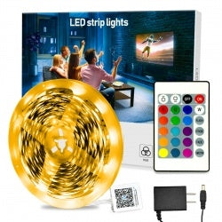 Bluetooth RGB Light Strip Set 50ft