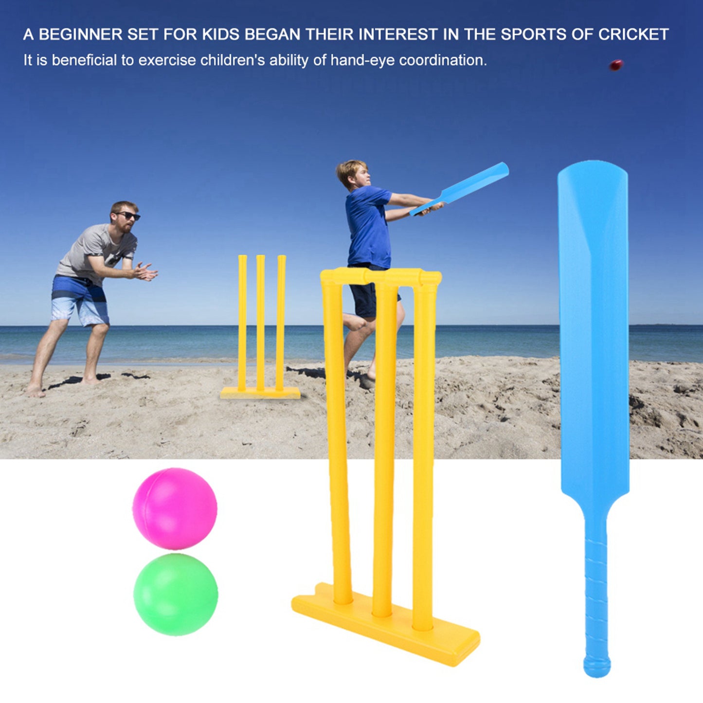 Children Cricket Set Gift Sports Interactive Board Game Cricket Play Toys